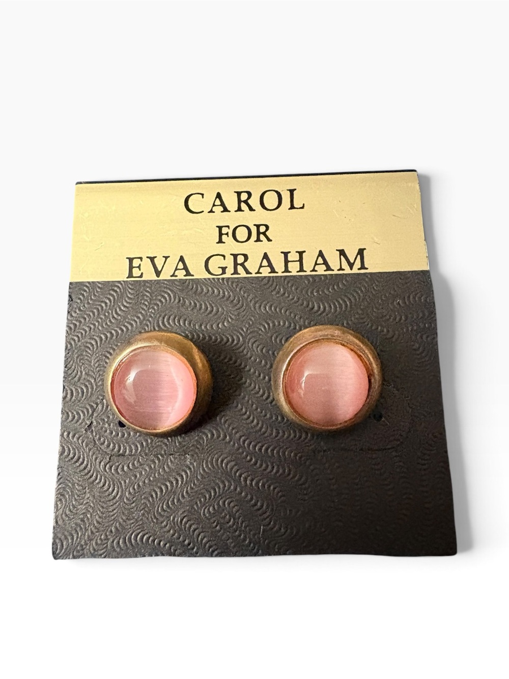 🦖5 for $20 VTG Carol for Eva Graham Pink Cabochon Clip On Earrings